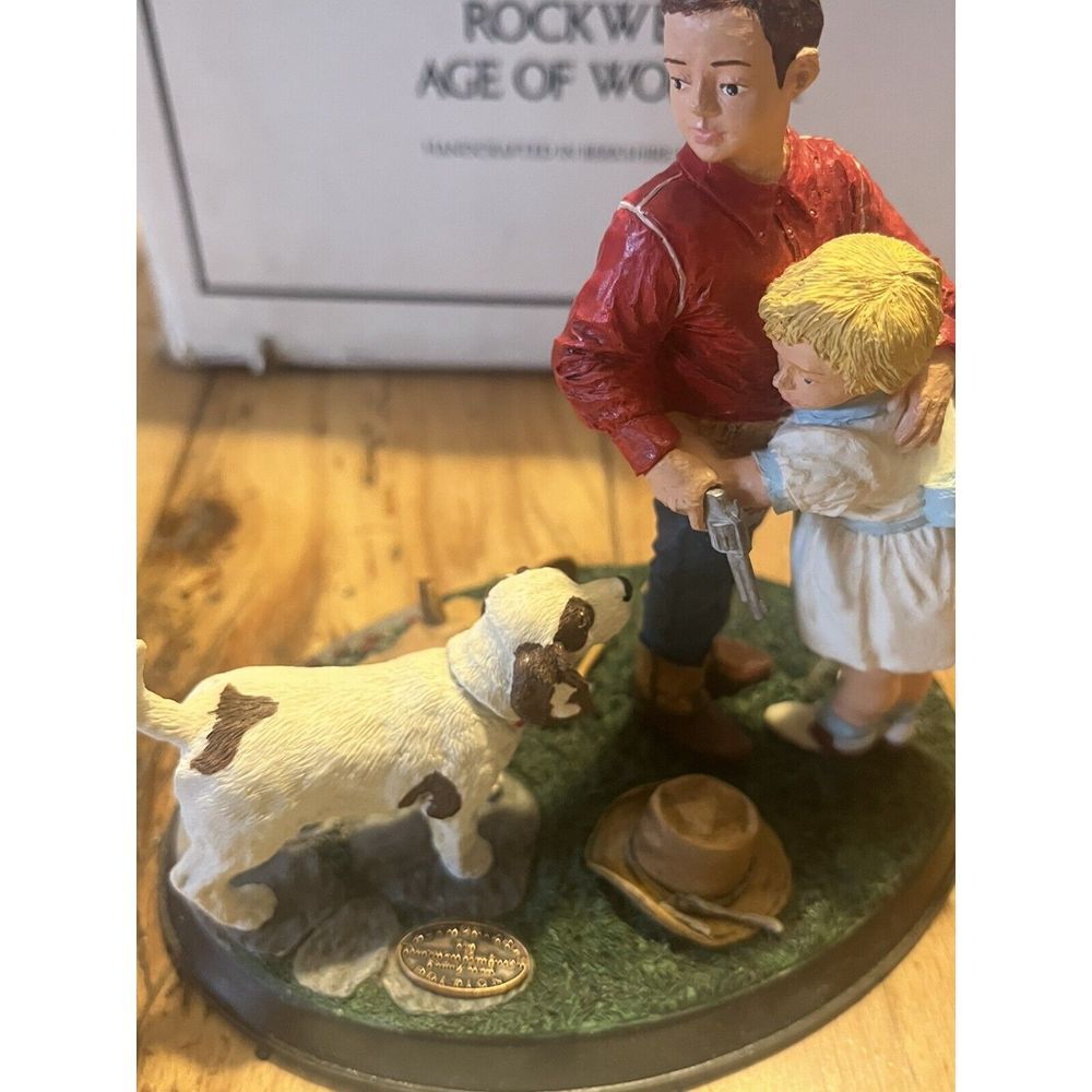 Vintage Norman Rockwell's Age‎ Of Wonder "Stand By Me" Figurine - 1991
